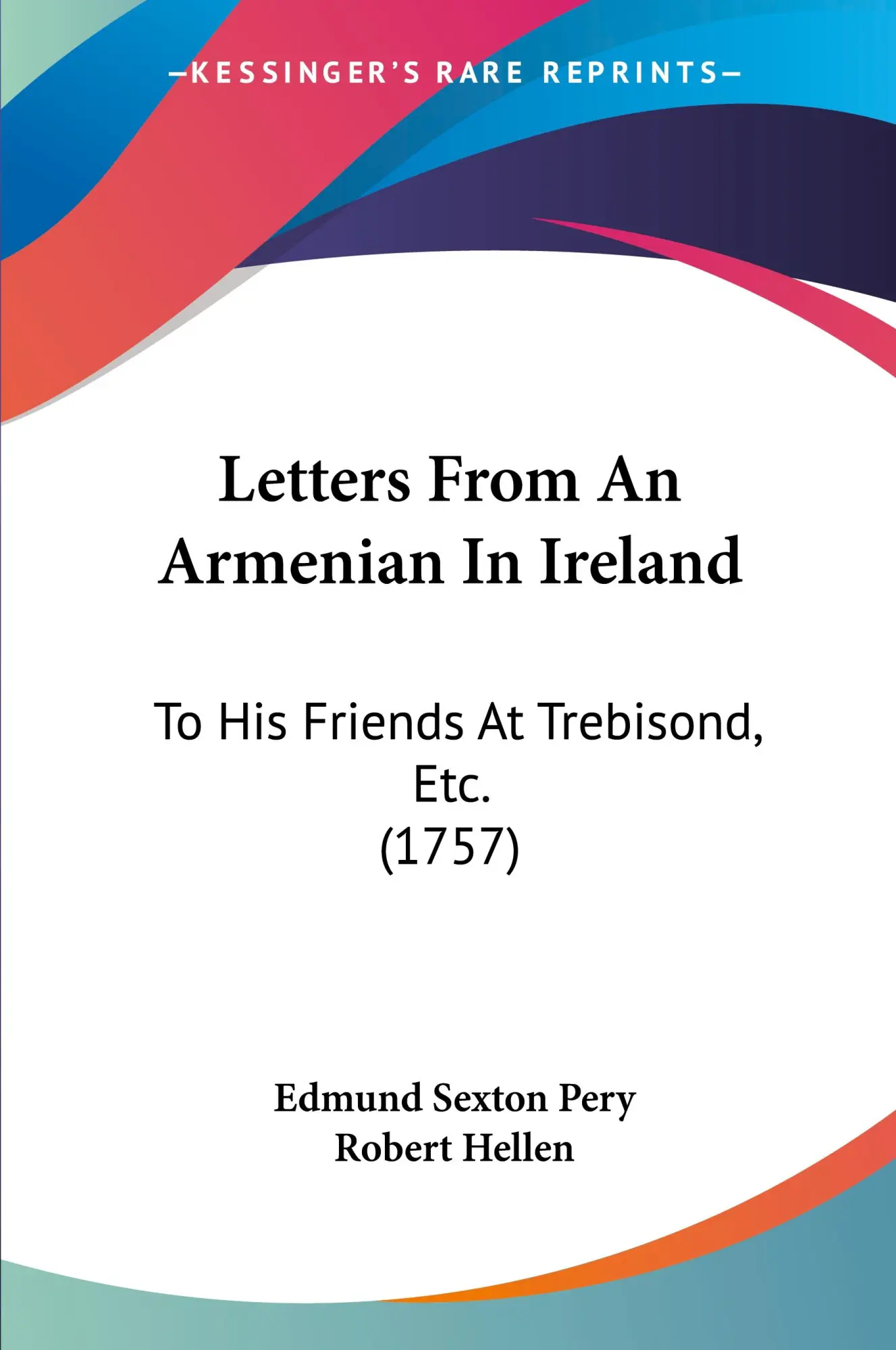 Cover: 9781104140892 | Letters From An Armenian In Ireland | Edmund Sexton Pery (u. a.)