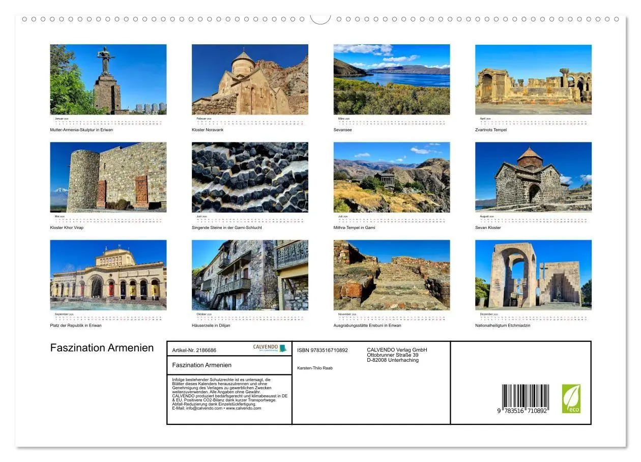 Bild: 9783516710892 | Faszination Armenien (hochwertiger Premium Wandkalender 2026 DIN A2...