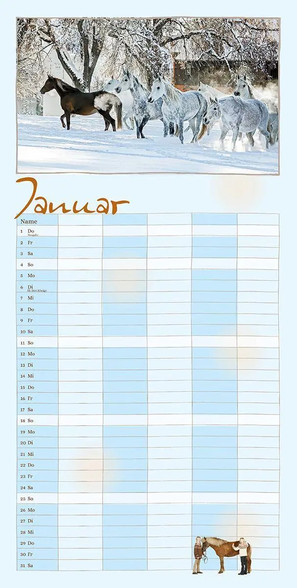Bild: 9783964120892 | Familienplaner Pferderdeglück 2027 | Gabriele Boiselle | Kalender