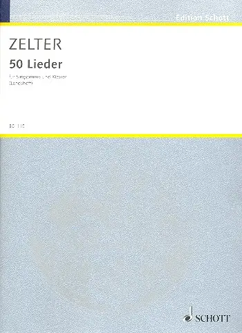Cover: 9790001030892 | 50 Songs | Carl Friedrich Zelter | Buch | 1982 | Schott Music