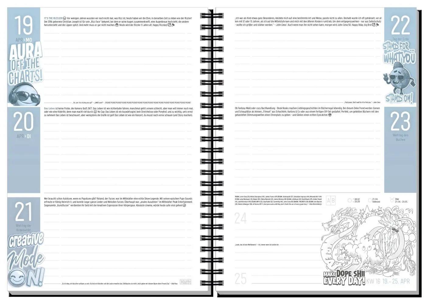 Bild: 4029357110992 | Häfft PLANER 26/27 Premium - Schüler-Kalender [Dark Bloom] | Reiter
