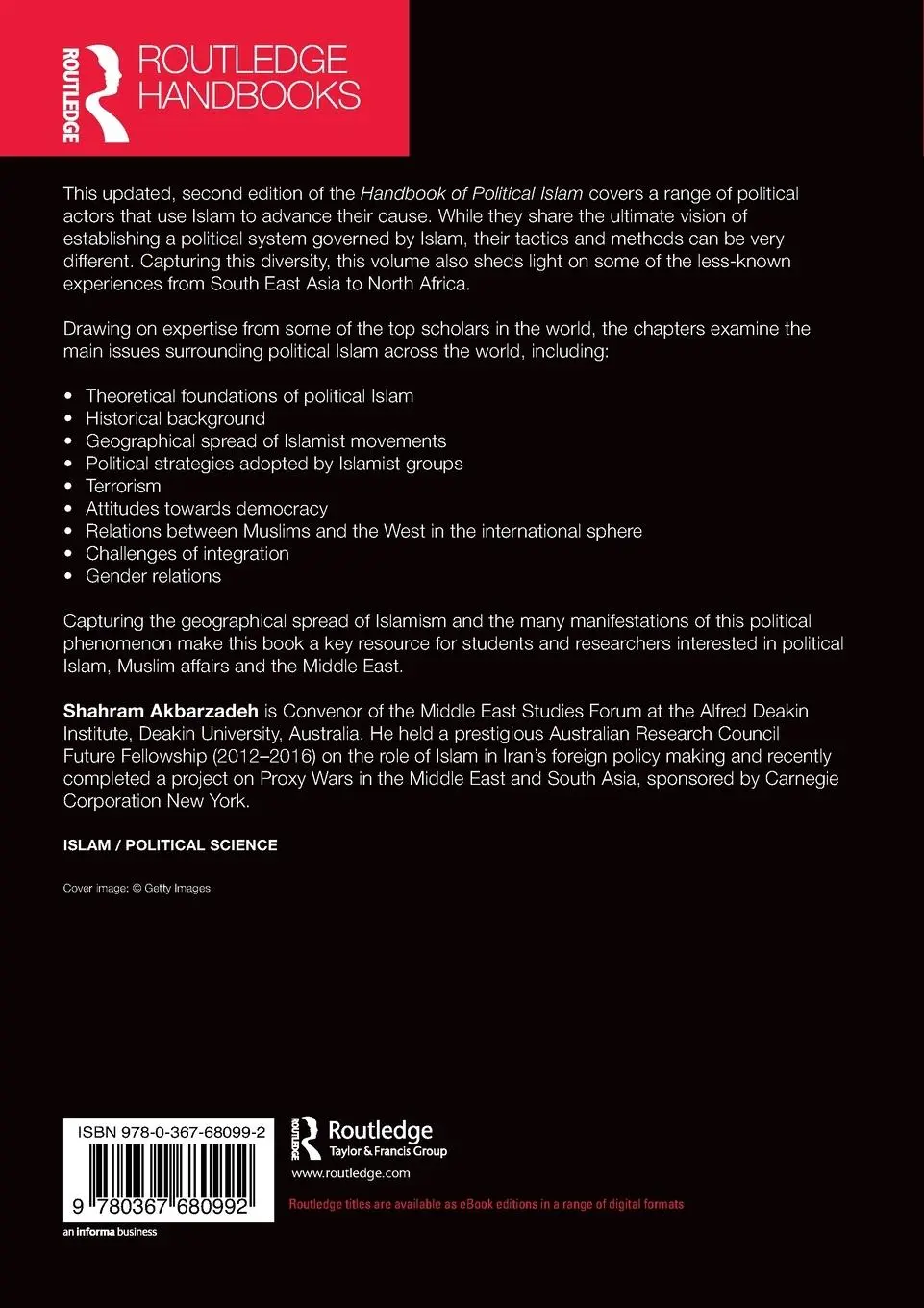 Rückseite: 9780367680992 | Routledge Handbook of Political Islam | Shahram Akbarzadeh | Buch
