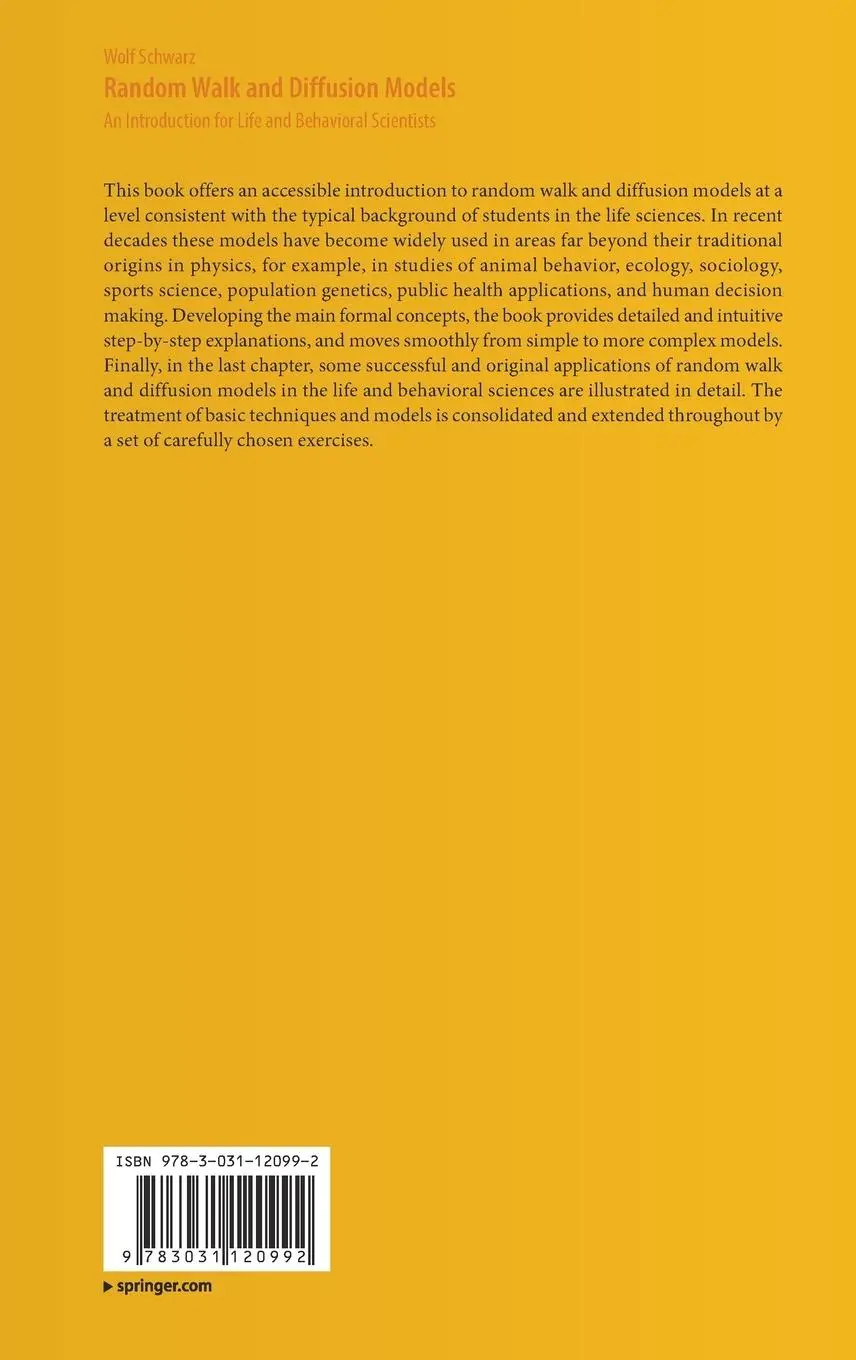 Rückseite: 9783031120992 | Random Walk and Diffusion Models | Wolf Schwarz | Buch | xi | Englisch