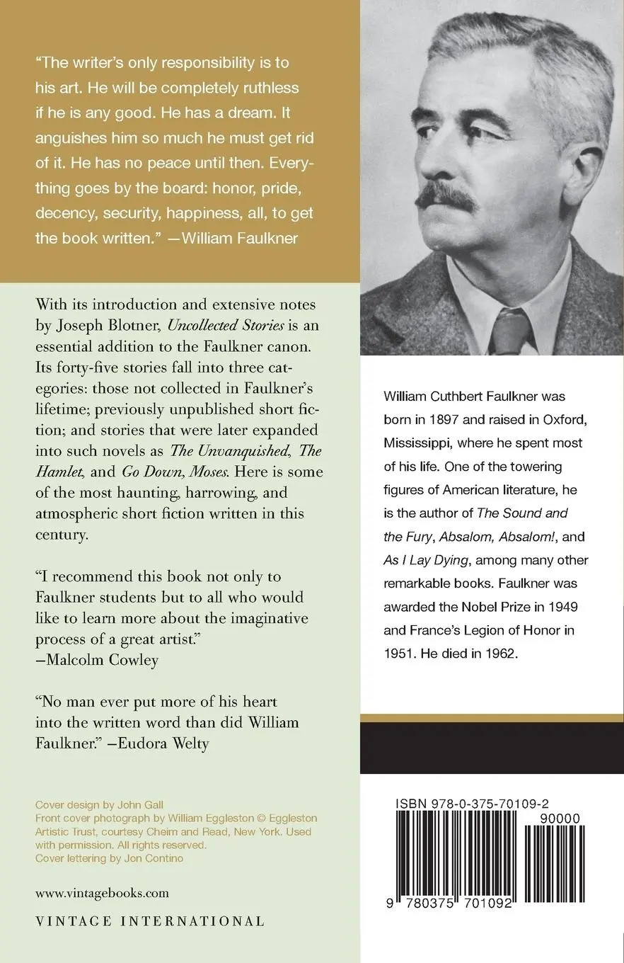 Rückseite: 9780375701092 | The Uncollected Stories of William Faulkner | William Faulkner | Buch