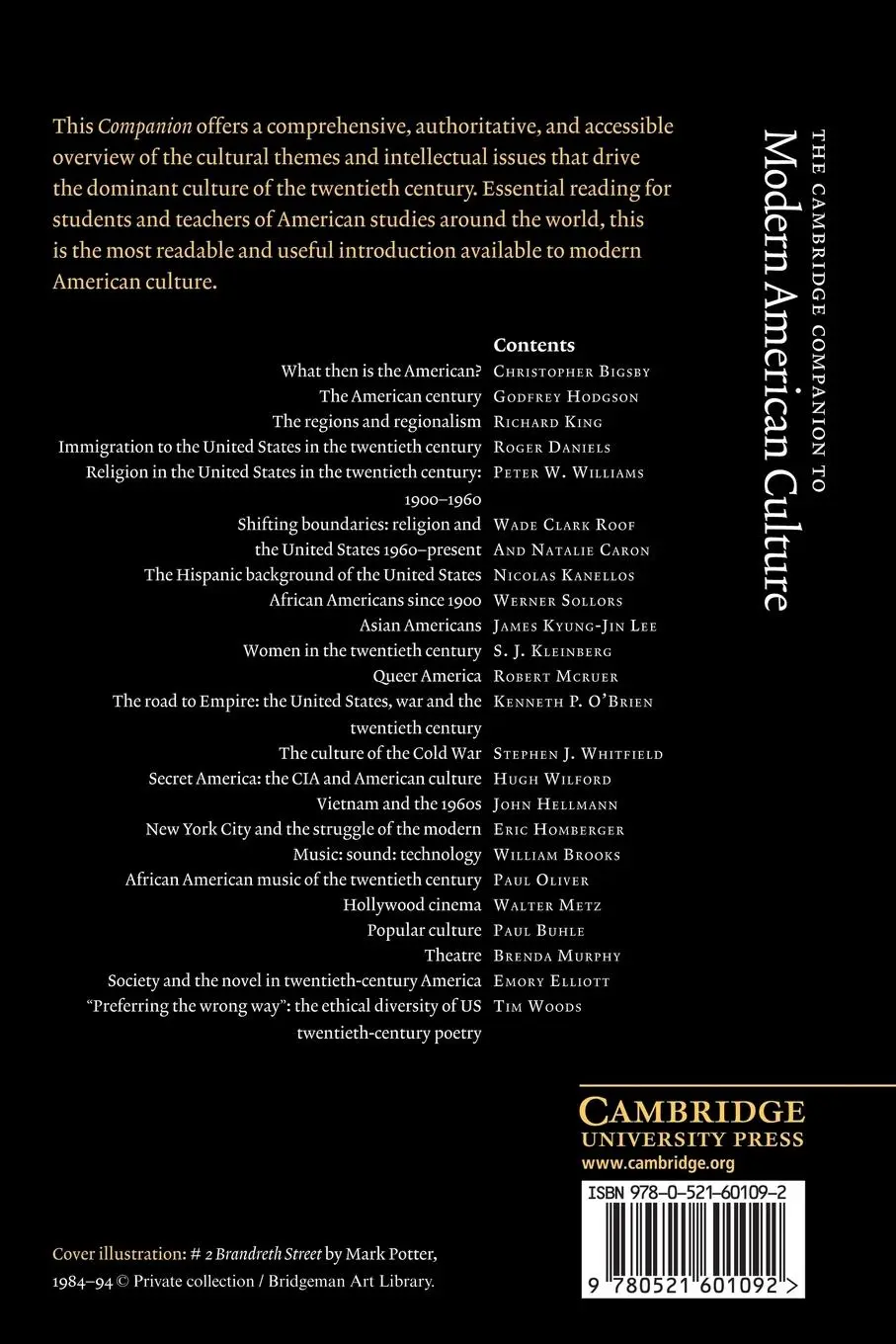 Rückseite: 9780521601092 | The Cambridge Companion to Modern American Culture | Bigsby | Buch