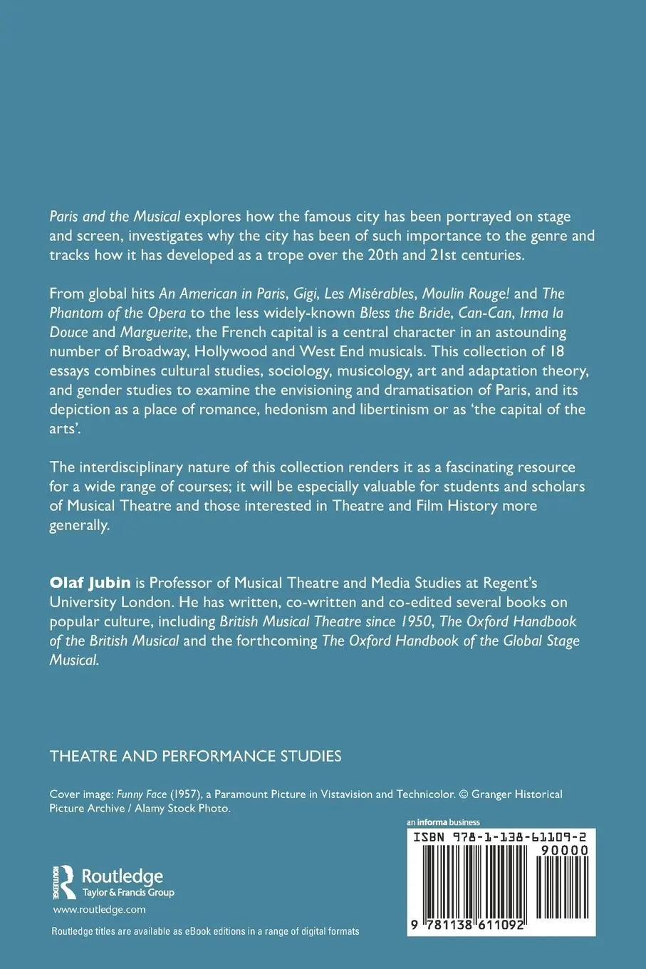 Rückseite: 9781138611092 | Paris and the Musical | The City of Light on Stage and Screen | Jubin