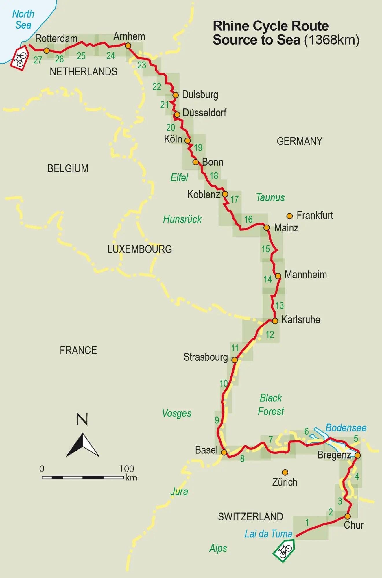 Bild: 9781786311092 | The Rhine Cycle Route | Mike Wells | Taschenbuch | Englisch | 2022