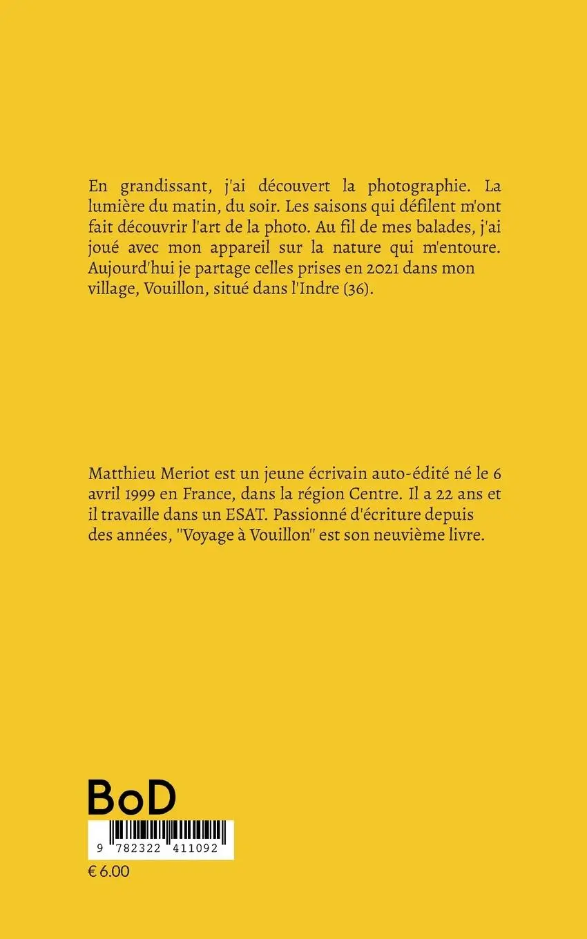 Rückseite: 9782322411092 | Voyage à Vouillon | Matthieu Meriot | Taschenbuch | Französisch | 2022