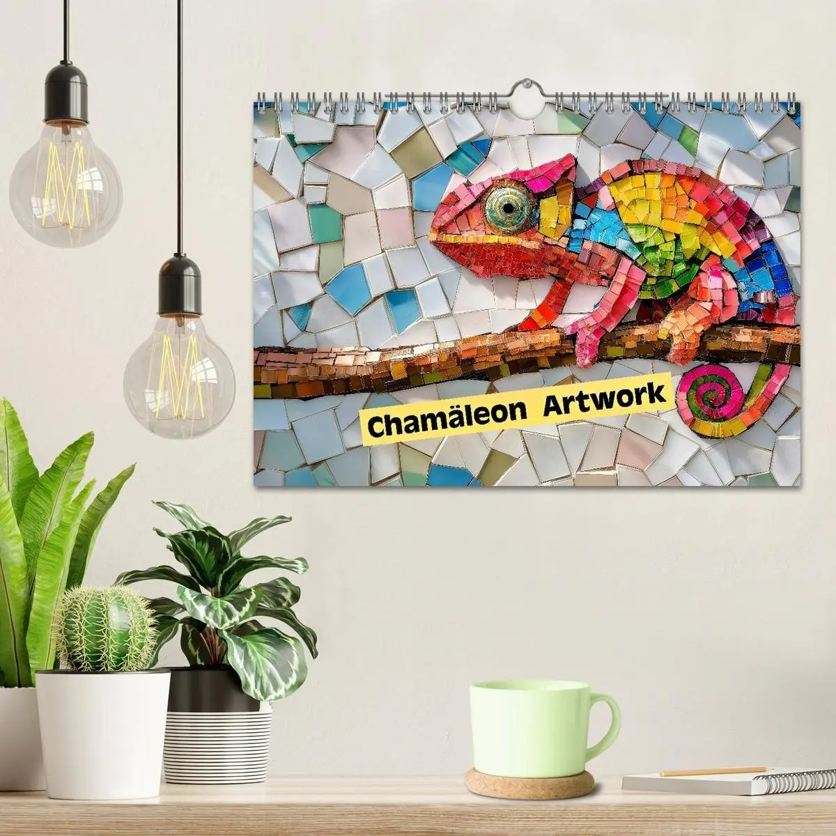 Bild: 9783516691092 | Chamäleon Artwork (Wandkalender 2026 DIN A4 quer), CALVENDO...