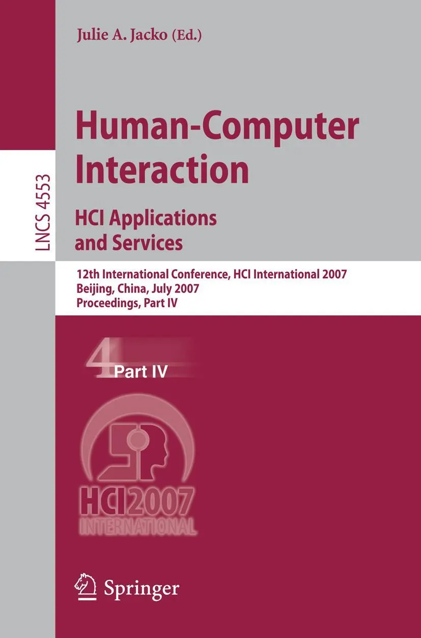 Cover: 9783540731092 | Human-Computer Interaction. HCI Applications and Services | Jacko