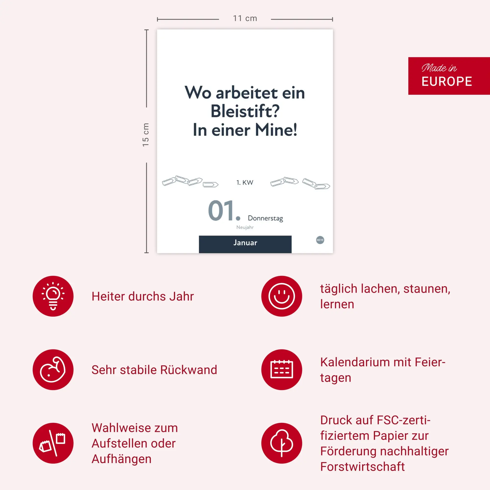 Bild: 9783756411092 | Die besten Sprüche für lange Bürotage Tagesabreißkalender 2026 | Heye