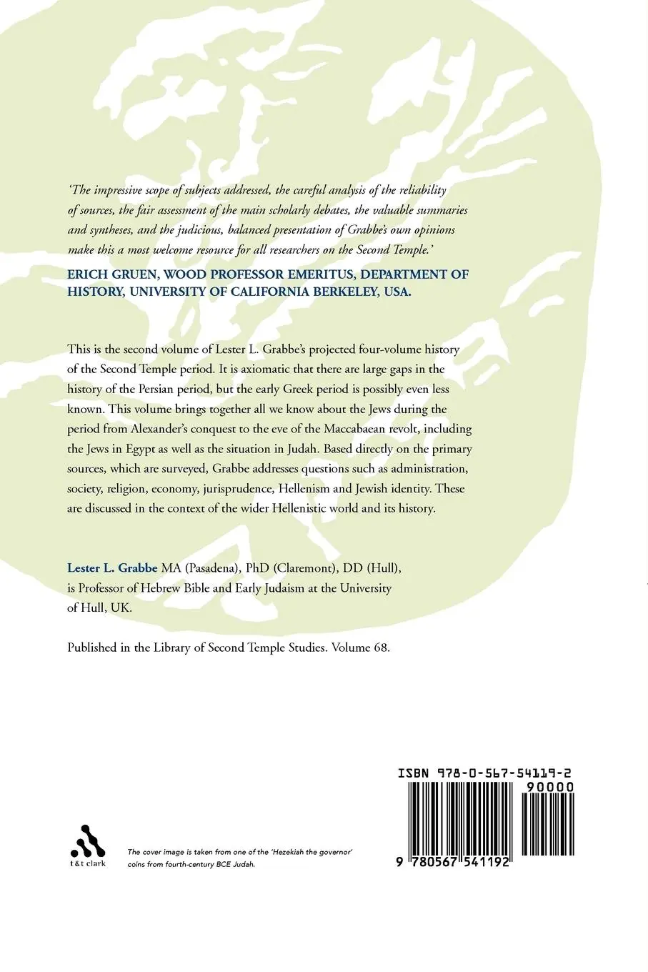 Rückseite: 9780567541192 | A History of the Jews and Judaism in the Second Temple Period,...