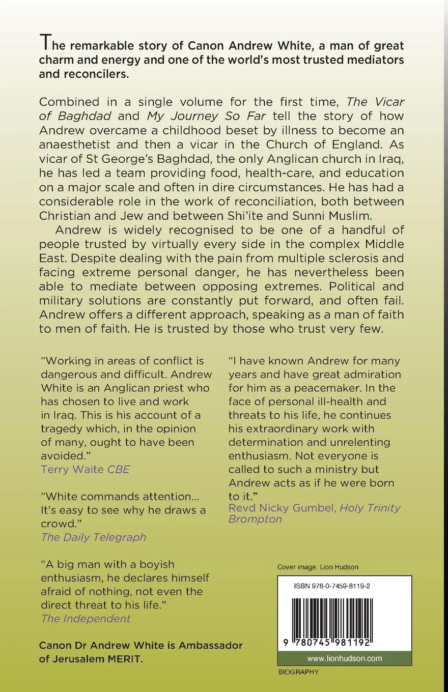 Rückseite: 9780745981192 | Vicar of Baghdad - My Journey So Far | An autobiography | Andrew White