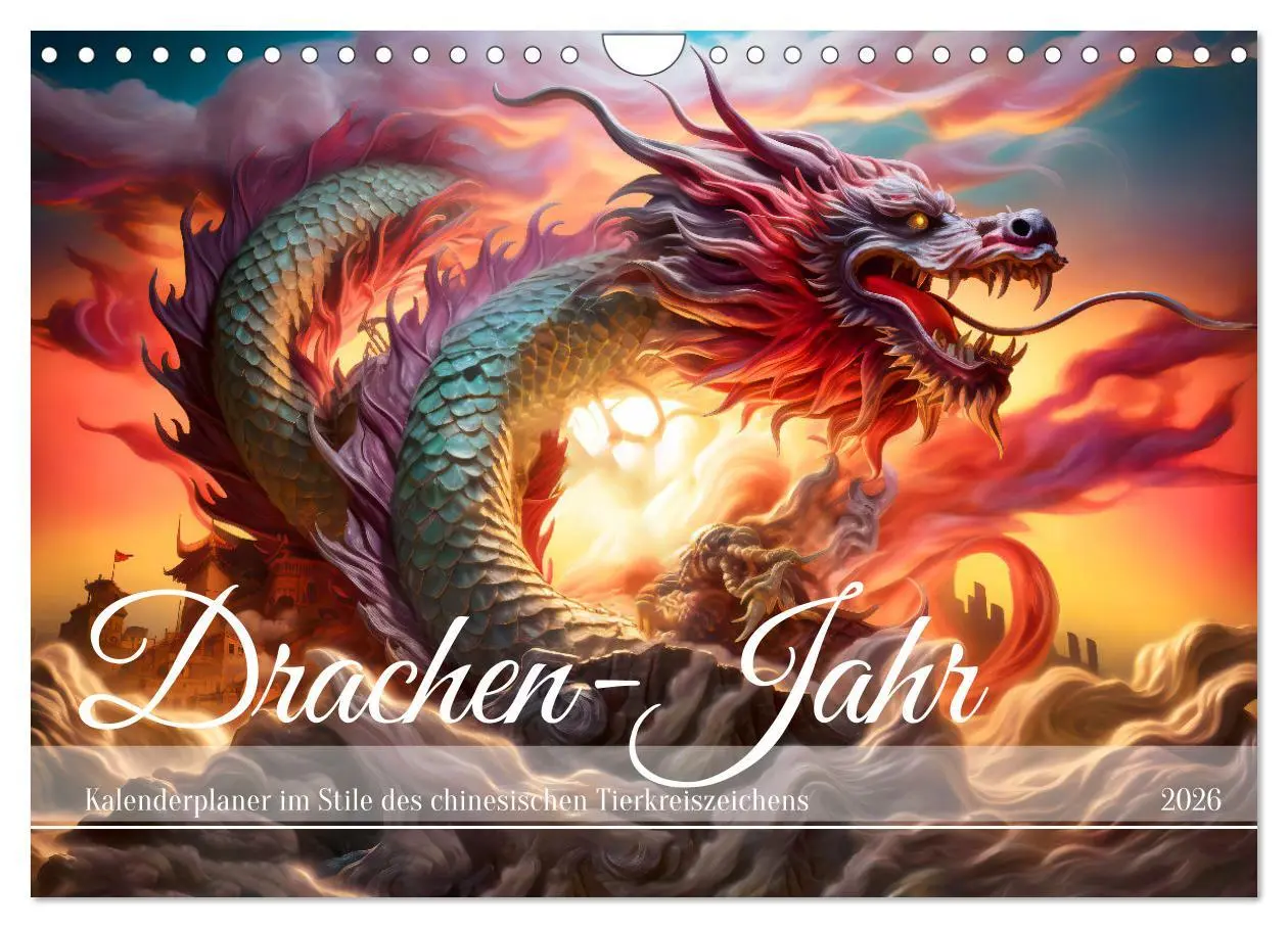 Cover: 9783457351192 | Drachen-Jahr - Kalenderplaner im Stile des chinesischen...