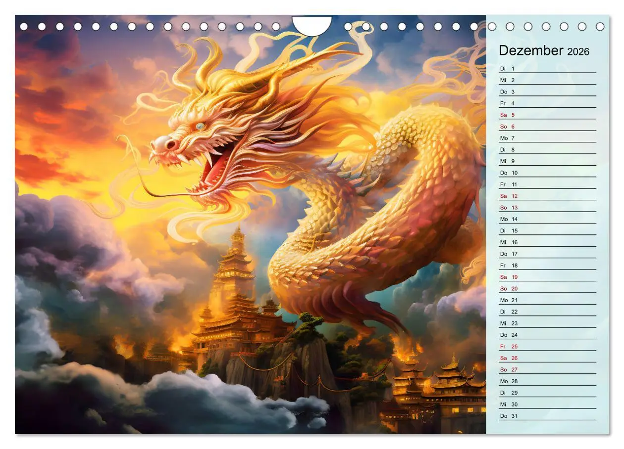 Bild: 9783457351192 | Drachen-Jahr - Kalenderplaner im Stile des chinesischen...