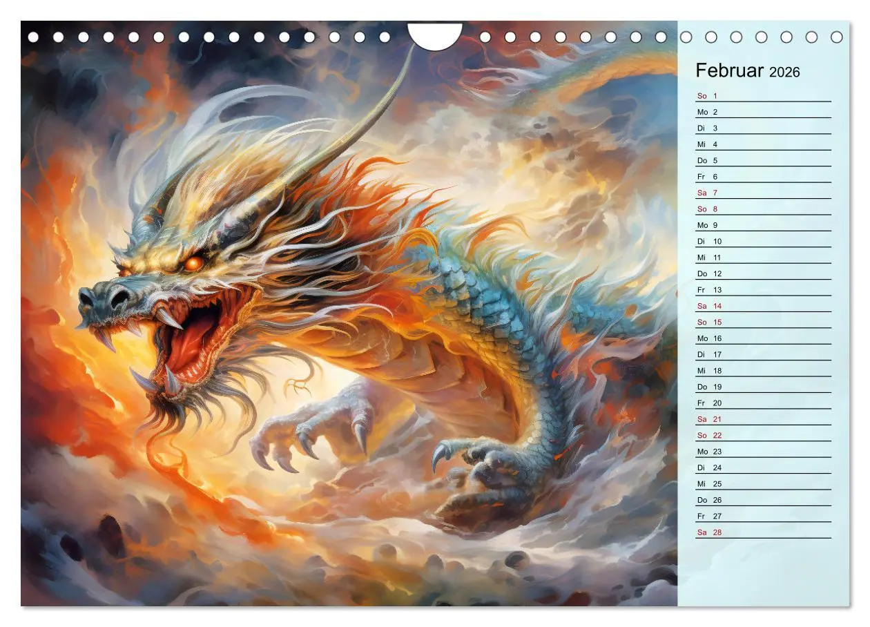 Bild: 9783457351192 | Drachen-Jahr - Kalenderplaner im Stile des chinesischen...