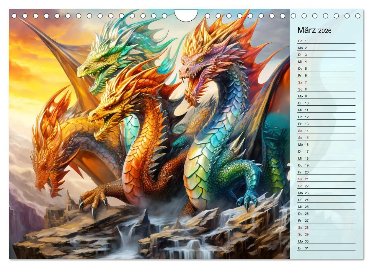 Bild: 9783457351192 | Drachen-Jahr - Kalenderplaner im Stile des chinesischen...