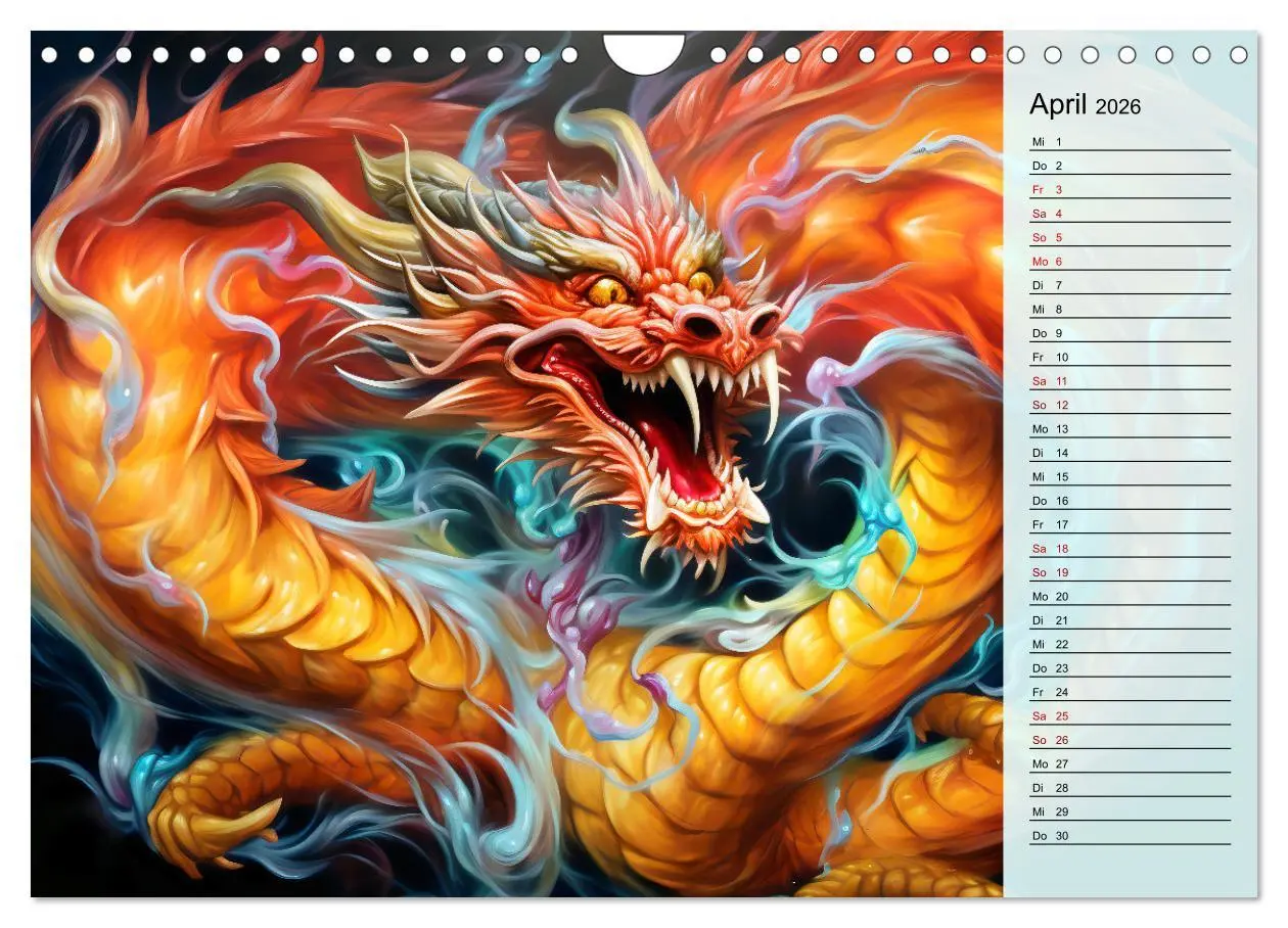 Bild: 9783457351192 | Drachen-Jahr - Kalenderplaner im Stile des chinesischen...