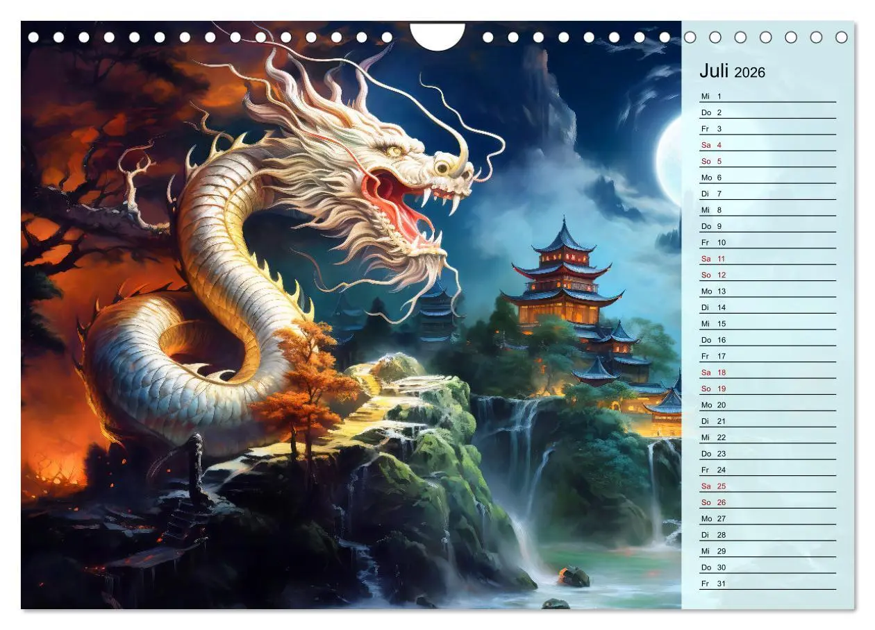 Bild: 9783457351192 | Drachen-Jahr - Kalenderplaner im Stile des chinesischen...