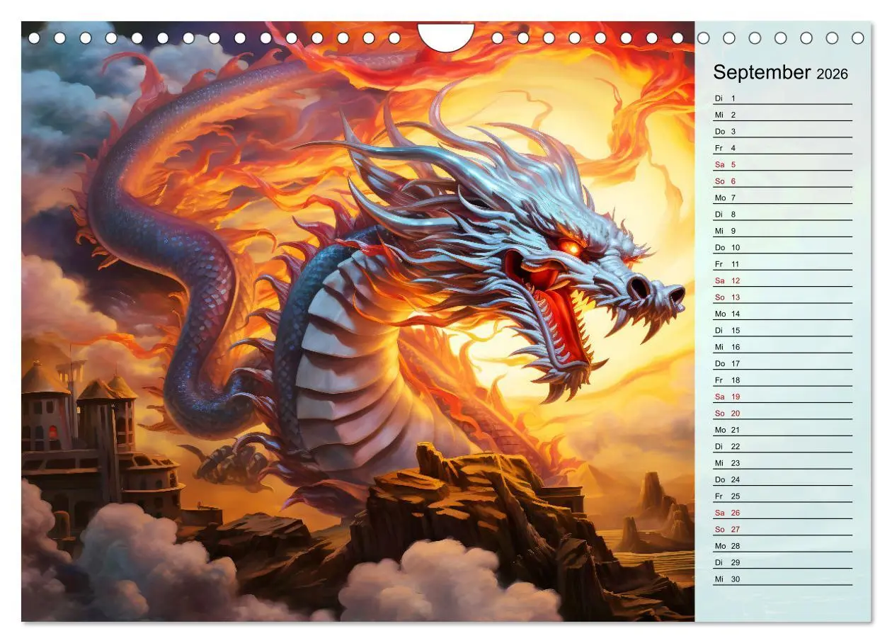 Bild: 9783457351192 | Drachen-Jahr - Kalenderplaner im Stile des chinesischen...
