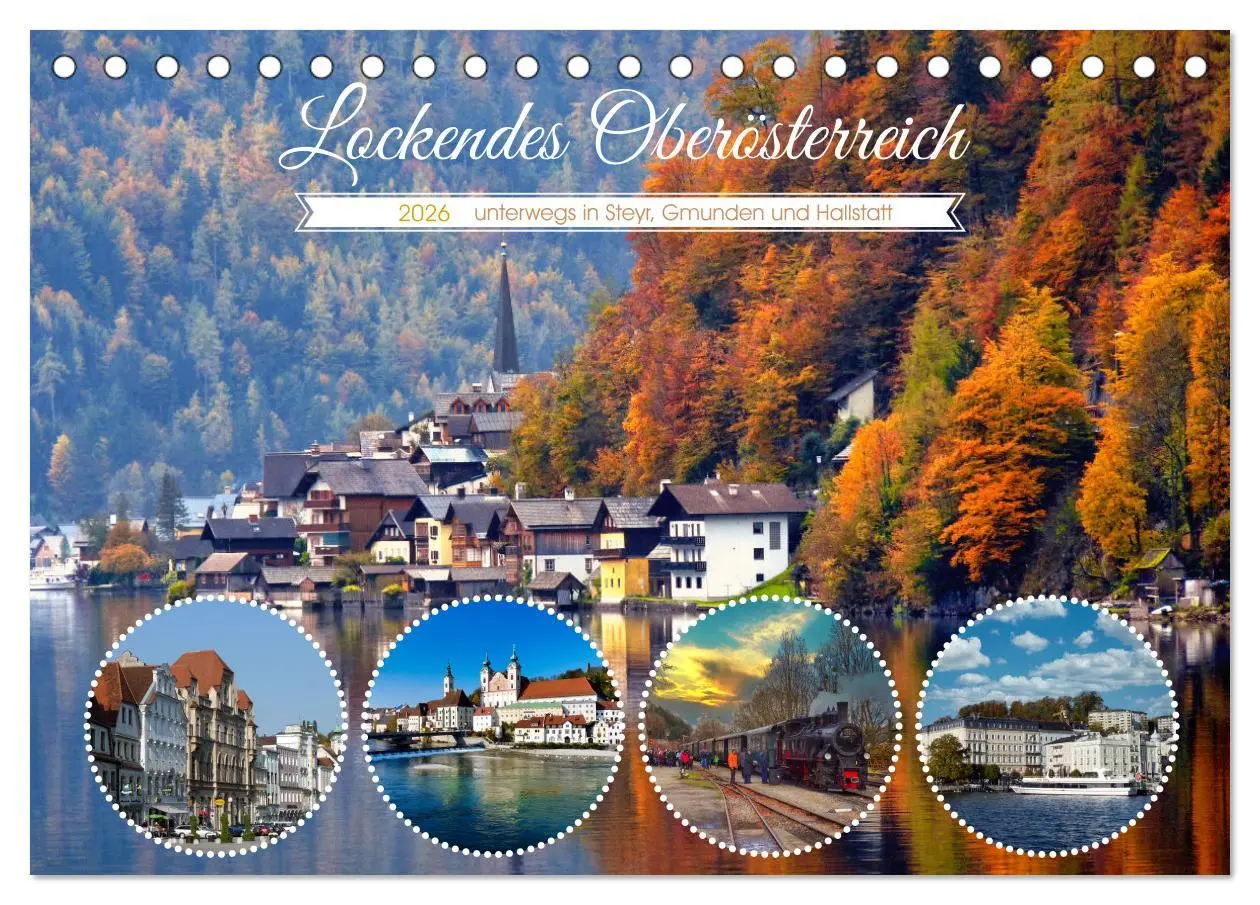 Cover: 9783457591192 | Lockendes Oberösterreich (Tischkalender 2026 DIN A5 quer), CALVENDO...
