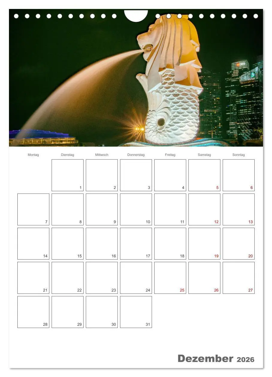Bild: 9783516371192 | Unterwegs in Singapur (Wandkalender 2026 DIN A4 hoch), CALVENDO...