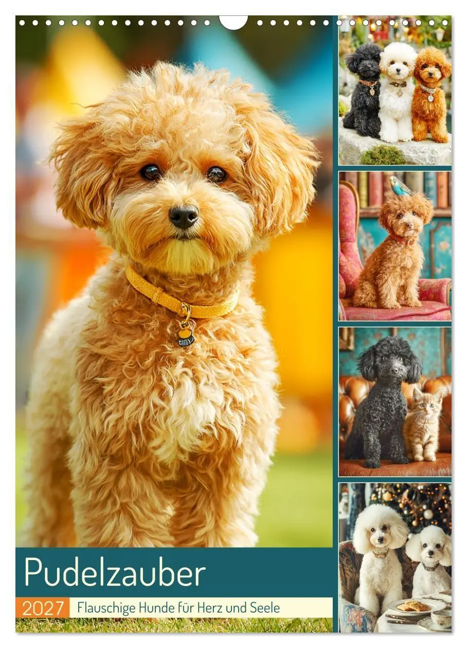 Cover: 9783516751192 | Pudelzauber. Flauschige Hunde für Herz und Seele (Wandkalender 2027...