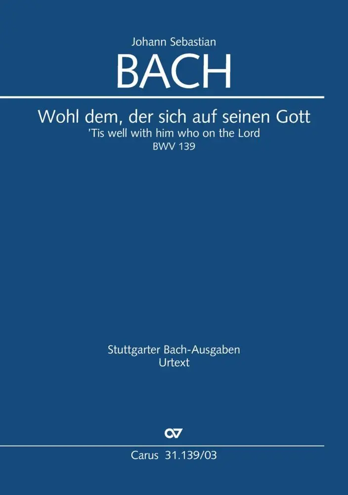 Cover: 9790007181192 | Wohl dem, der sich auf seinen Gott (Klavierauszug) | Bach | Buch