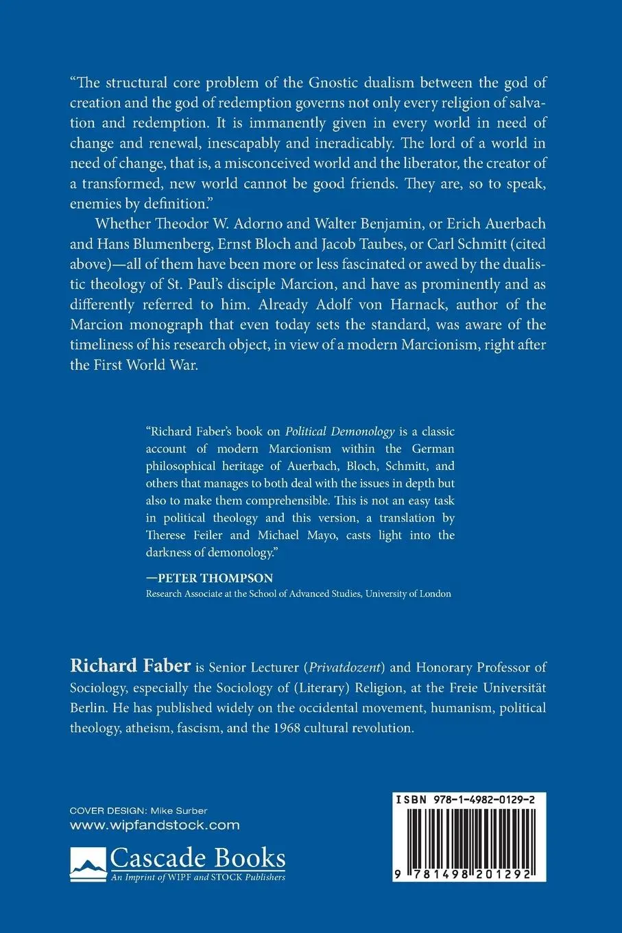 Rückseite: 9781498201292 | Political Demonology | Richard Faber | Taschenbuch | Englisch | 2018