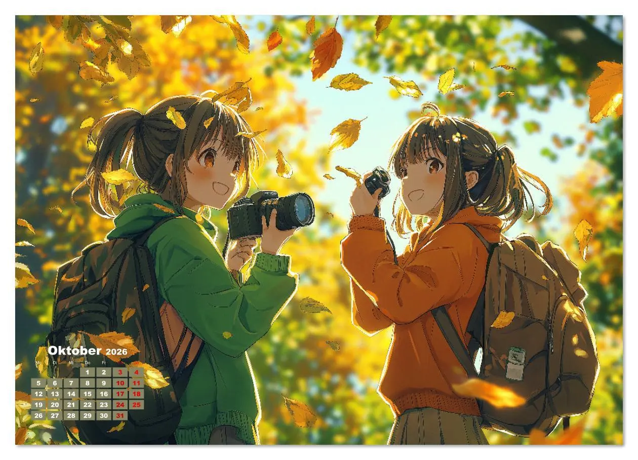 Bild: 9783457341292 | Anime Kalender - Charaktere im Slice-of-Life Stil (hochwertiger...
