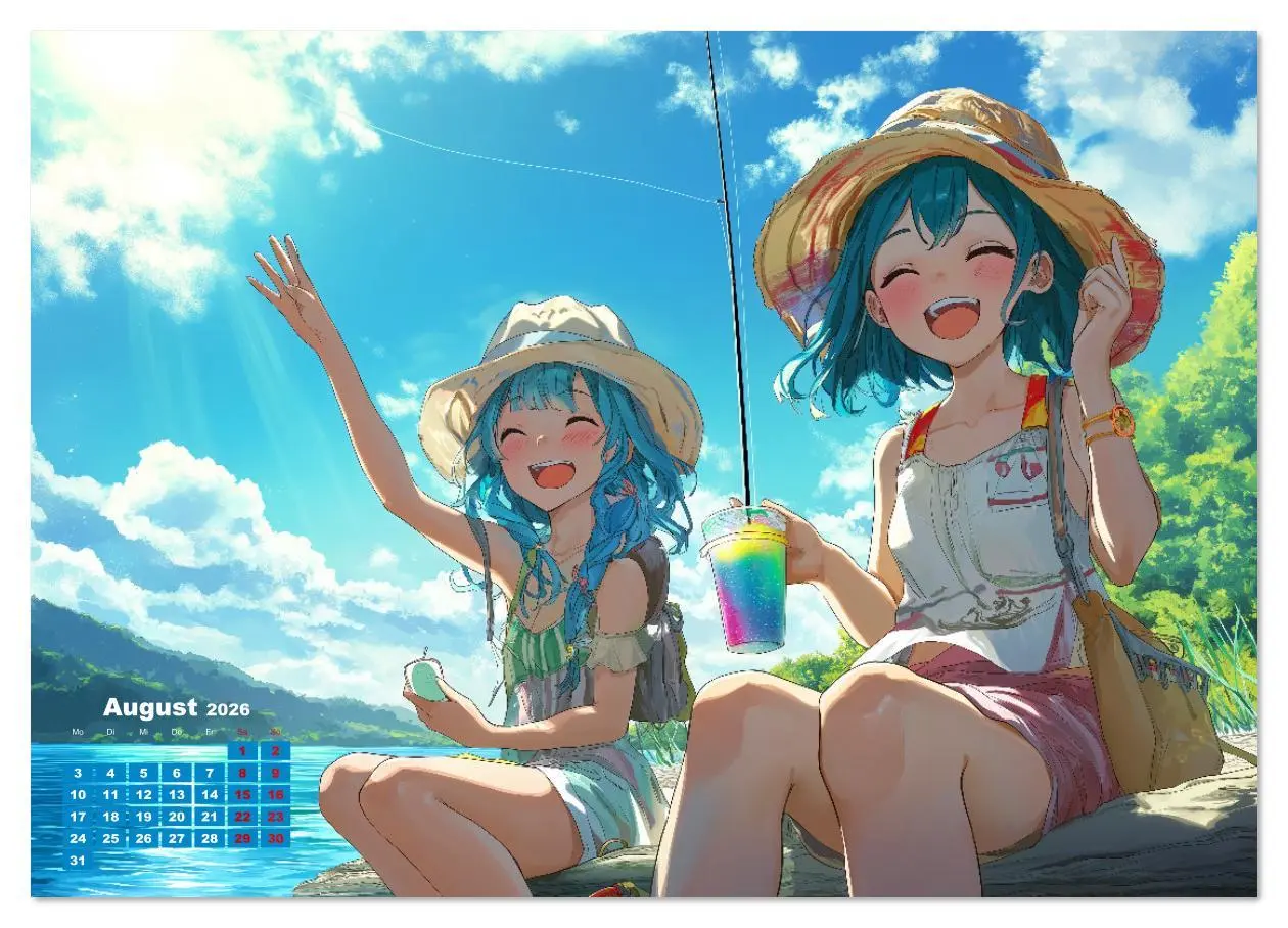 Bild: 9783457341292 | Anime Kalender - Charaktere im Slice-of-Life Stil (hochwertiger...
