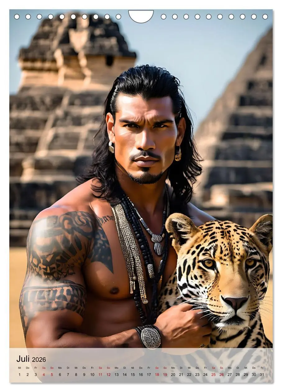Bild: 9783516291292 | Verwegene Kerle - Muskeln, Tattoos und wilde Tiere (Wandkalender...
