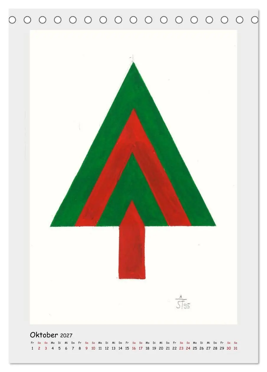 Bild: 9783594271292 | Anton Stankowski. Bäume (Tischkalender 2027 DIN A5 hoch), CALVENDO...