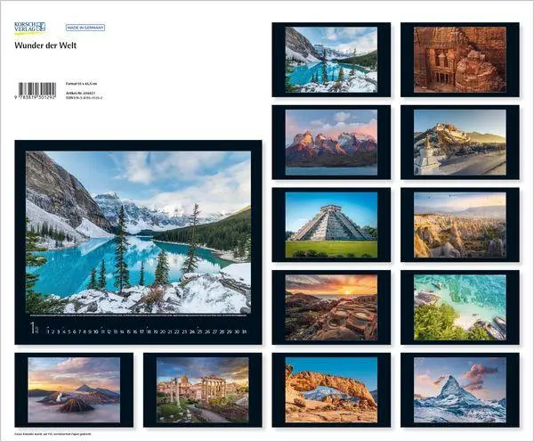 Bild: 9783819301292 | Wunder der Welt 2027 | Verlag Korsch | Kalender | Spiralbindung | 2027