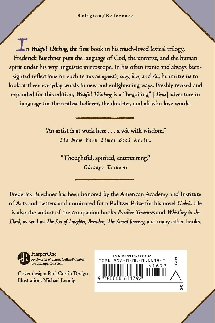 Rückseite: 9780060611392 | Wishful Thinking | A Theological ABC | Frederick Buechner | Buch