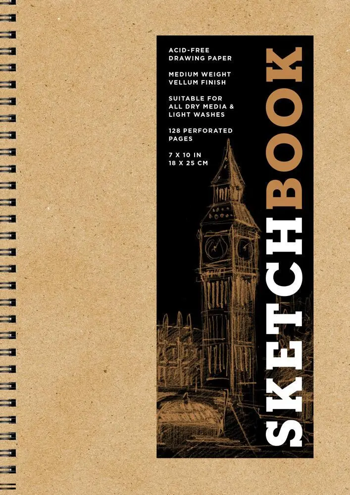 Cover: 9781454931492 | Sketchbook 7 X 10 Kraft Spiral Hardcover Mixed Media Sketchbook for...