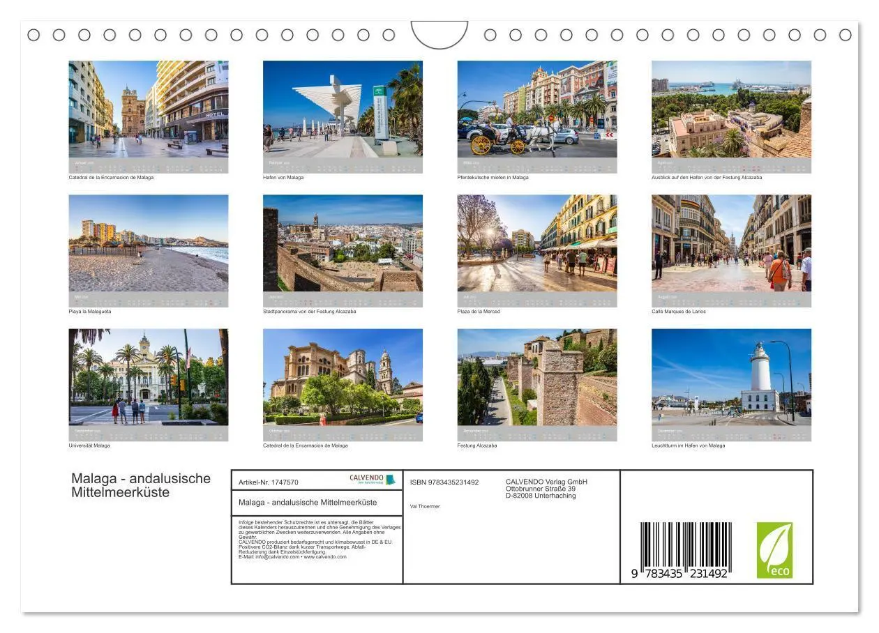 Bild: 9783435231492 | Malaga - andalusische Mittelmeerküste (Wandkalender 2025 DIN A4...