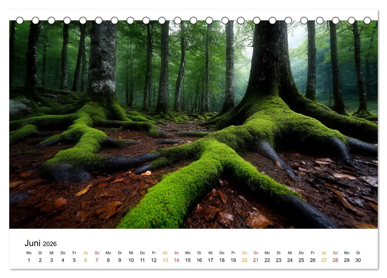 Bild: 9783457321492 | Mystik der Wälder (Tischkalender 2026 DIN A5 quer), CALVENDO...