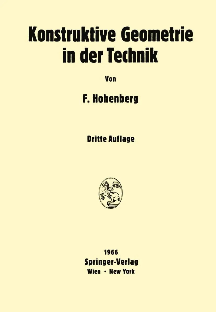 Cover: 9783709181492 | Konstruktive Geometrie in der Technik | Fritz Hohenberg | Taschenbuch
