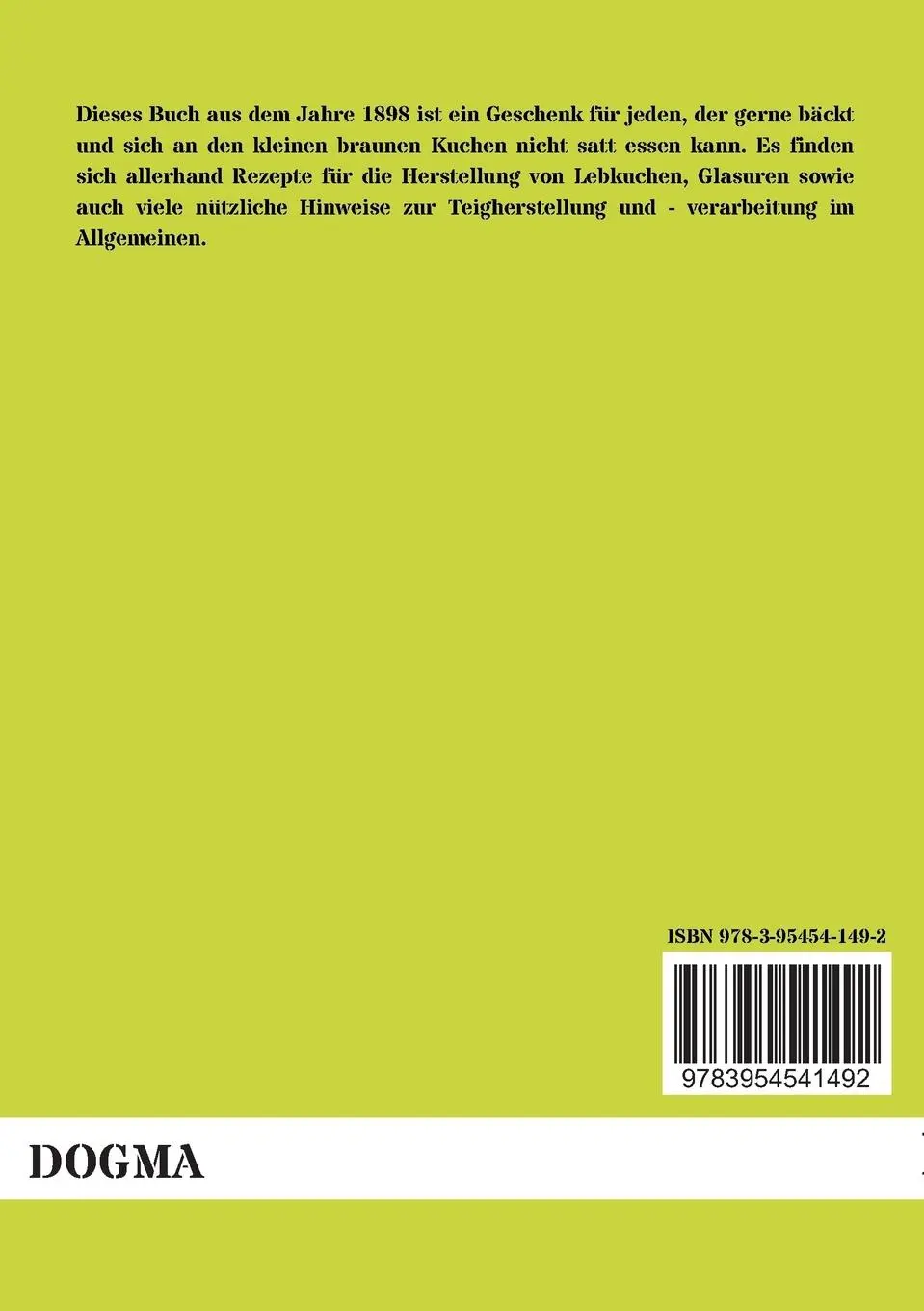 Rückseite: 9783954541492 | Die Nürnberger Lebkuchen | Jakob Braun | Taschenbuch | 104 S. | 2012
