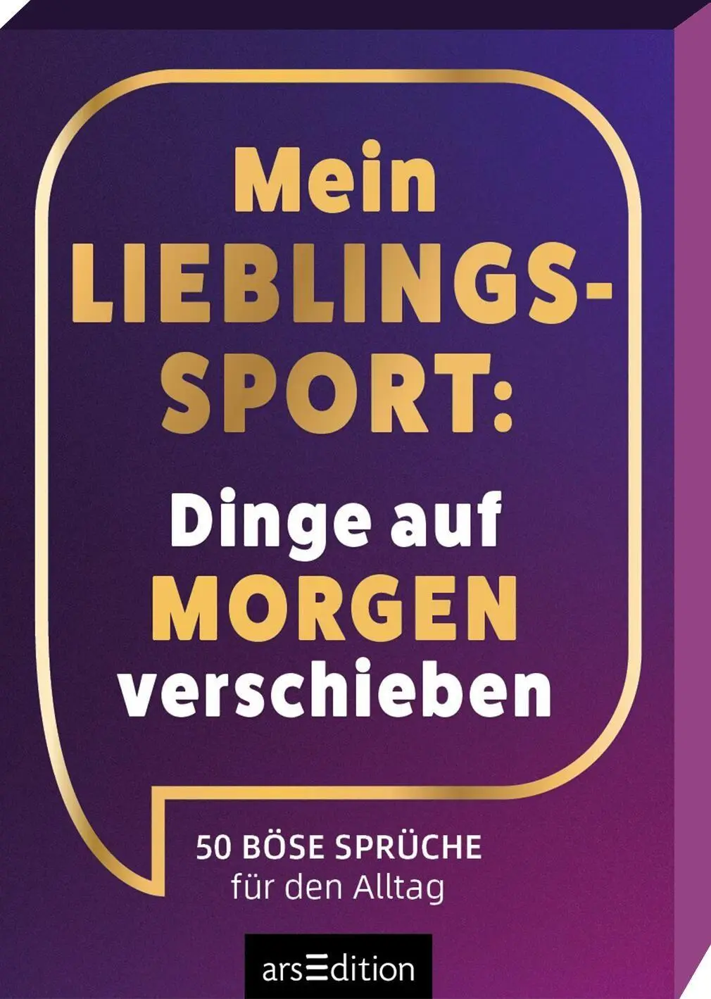 Cover: 9783845871592 | Mein Lieblingssport: Dinge auf morgen verschieben | Taschenbuch | 2026