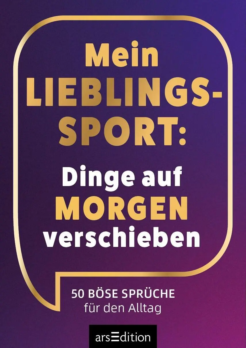 Bild: 9783845871592 | Mein Lieblingssport: Dinge auf morgen verschieben | Taschenbuch | 2026