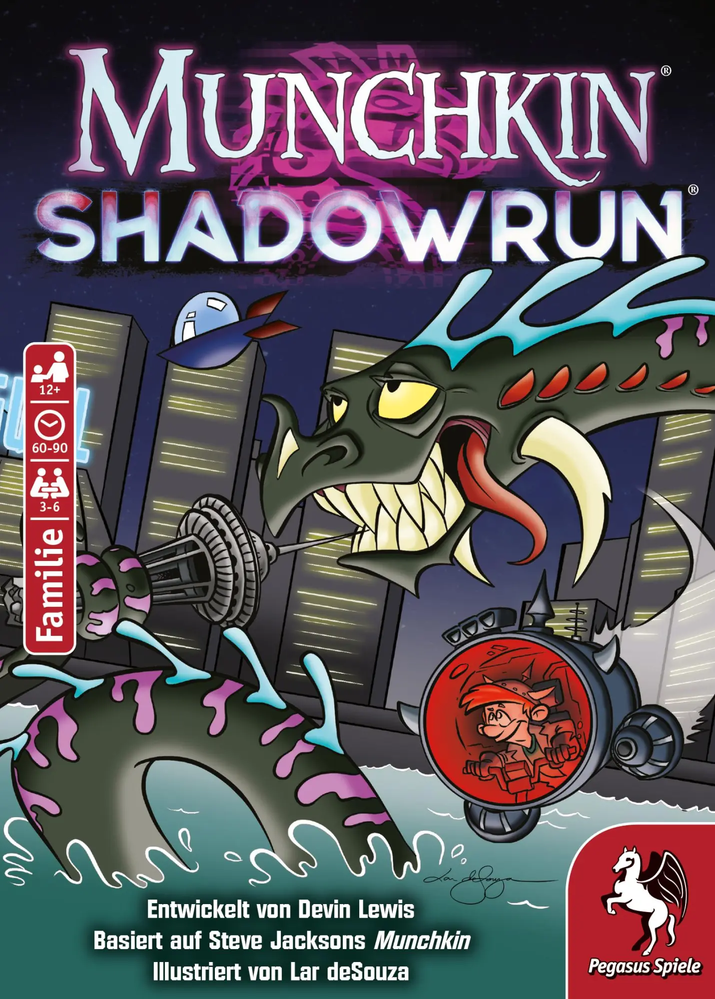 Bild: 4250231741692 | Munchkin Shadowrun | Devin Lewis | Spiel | 17037G | Deutsch | 2025