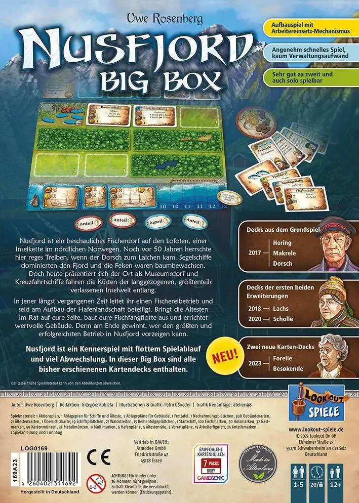 Bild: 4260402311692 | Nusfjord - Big Box | Tony Boydell Uwe Rosenberg | Spiel | LOOD0055