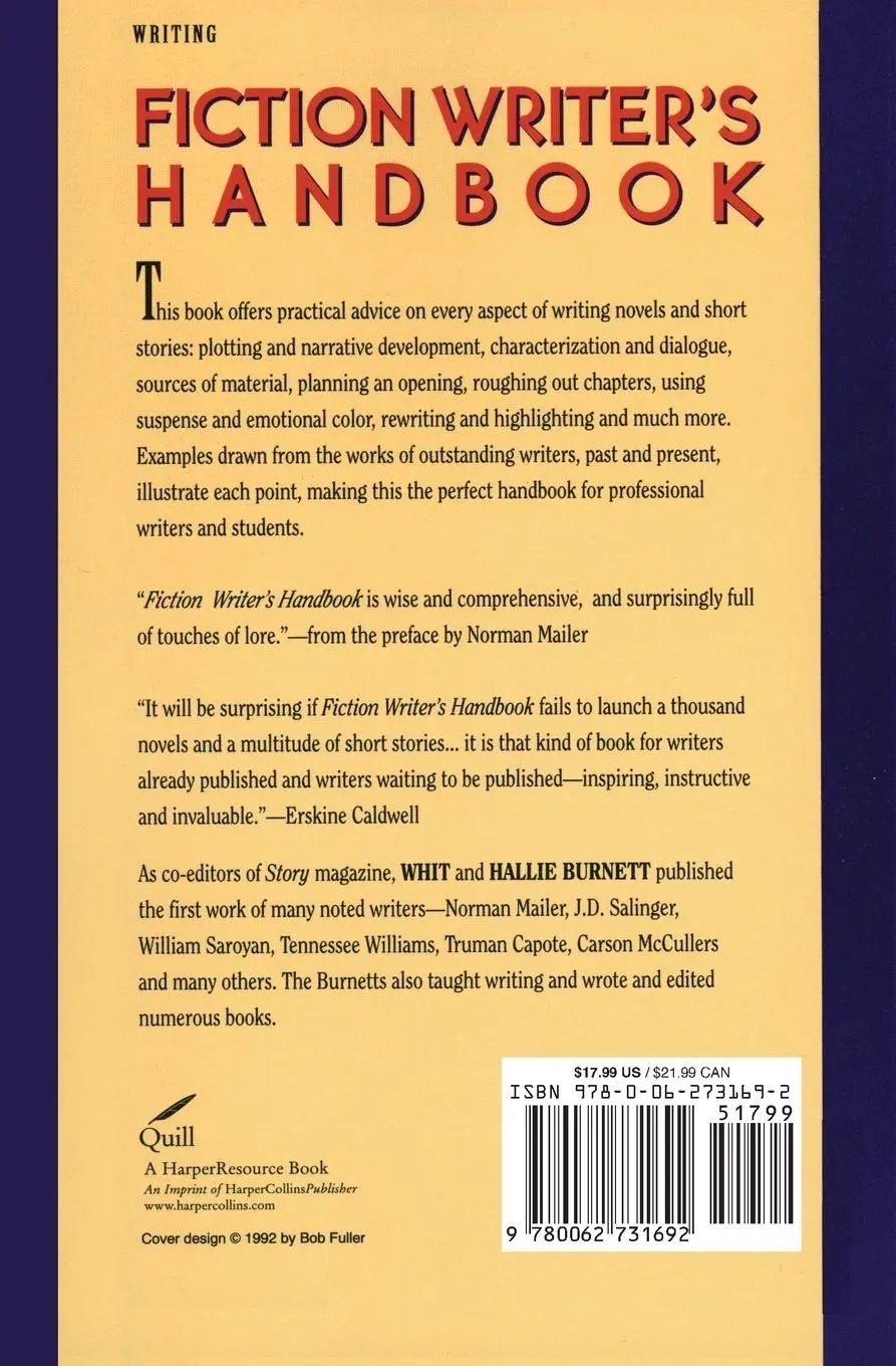 Rückseite: 9780062731692 | Fiction Writers Handbook | Hallie Burnett | Taschenbuch | Paperback