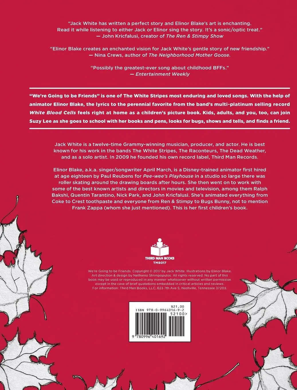 Rückseite: 9780996401692 | We're Going to Be Friends | Jack White | Buch | Gebunden | Englisch
