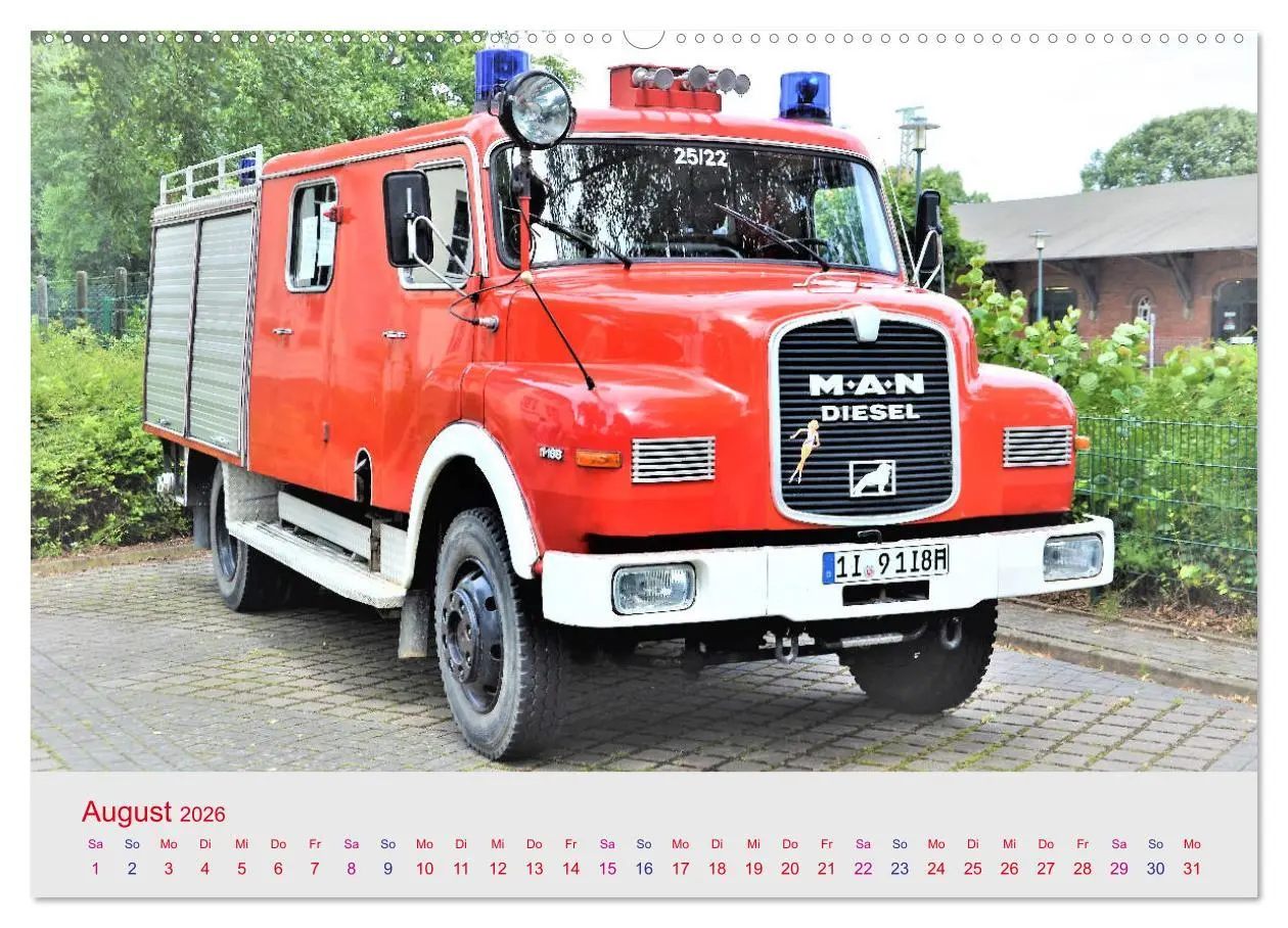 Bild: 9783457781692 | Oldtimer-FEUERWEHR (Wandkalender 2026 DIN A2 quer), CALVENDO...