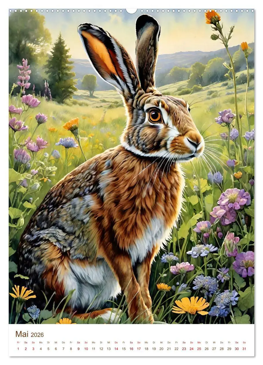 Bild: 9783516321692 | Heimische Wildtiere 2026 (Wandkalender 2026 DIN A2 hoch), CALVENDO...