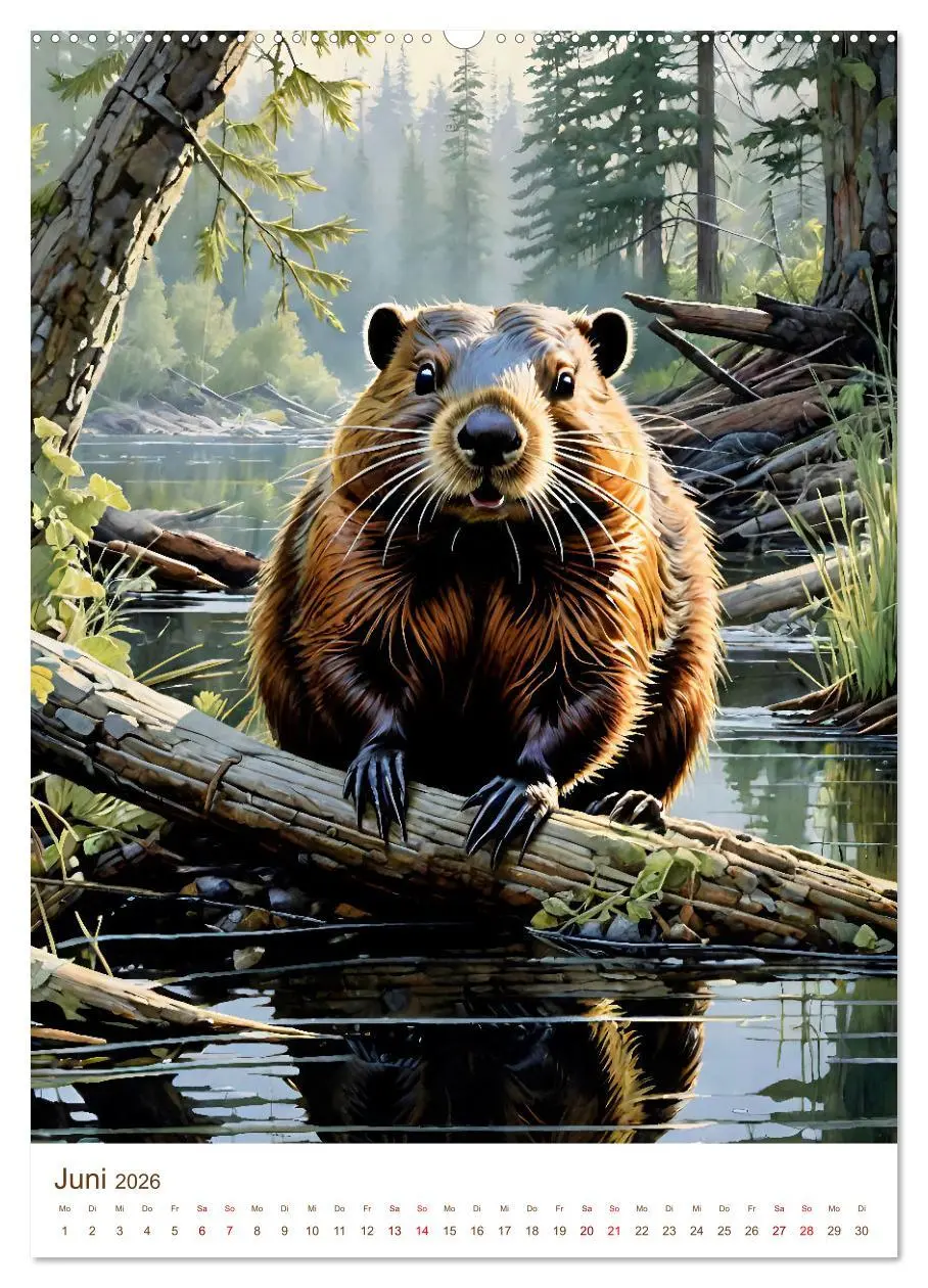 Bild: 9783516321692 | Heimische Wildtiere 2026 (Wandkalender 2026 DIN A2 hoch), CALVENDO...