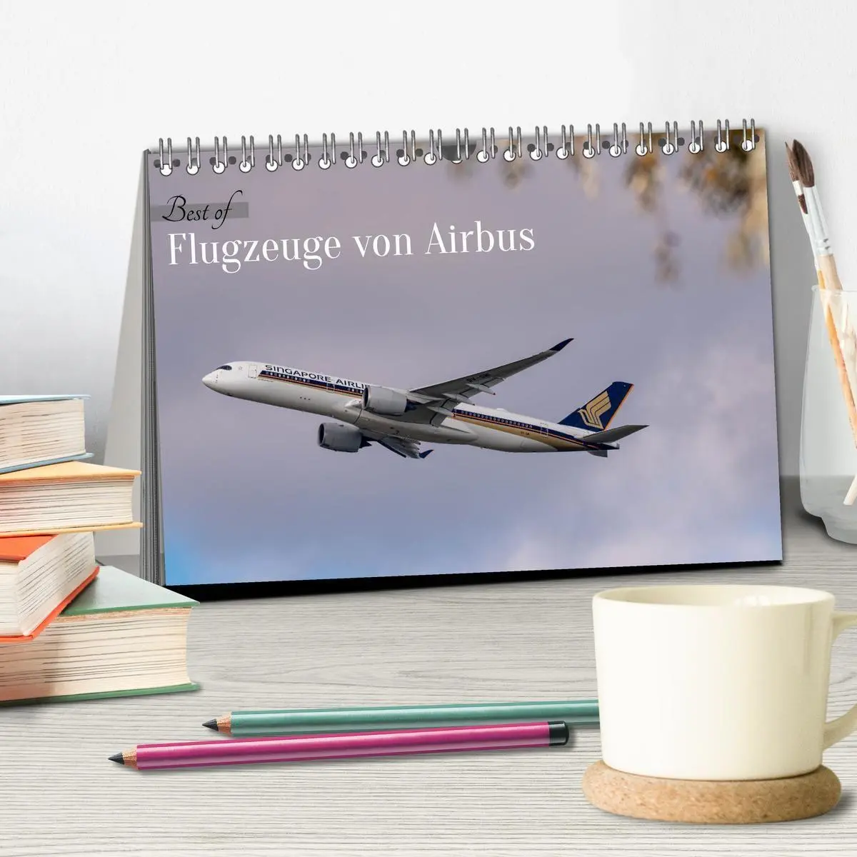 Bild: 9783569031692 | Flugzeuge von Airbus 2027 (Tischkalender 2027 DIN A5 quer),...